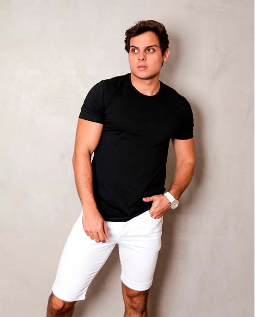 Bermuda Masculina Branca Básica - Linha Man Style   21489 Branco
