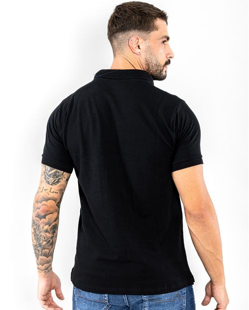 Camisa Masculina Polo Consciência 80049 Preto/vermelho