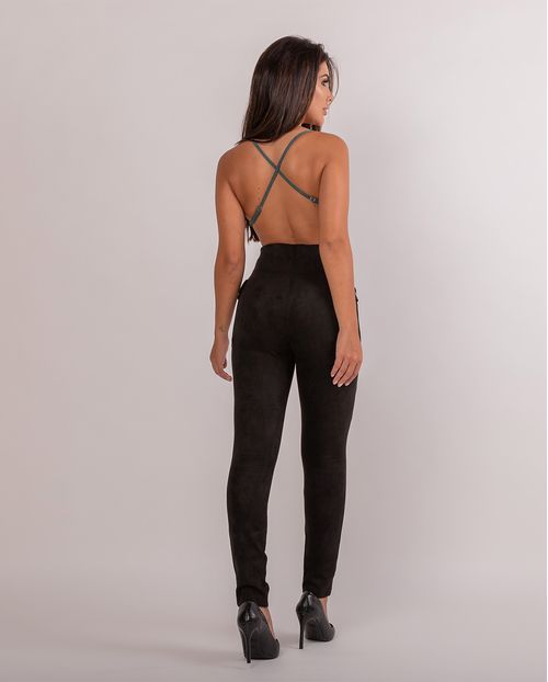 Calça em Camurça Feminina com Cinto 90443 Preto