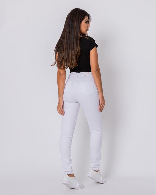 Calça Jeans Feminina Hot Básica   22512 Branco