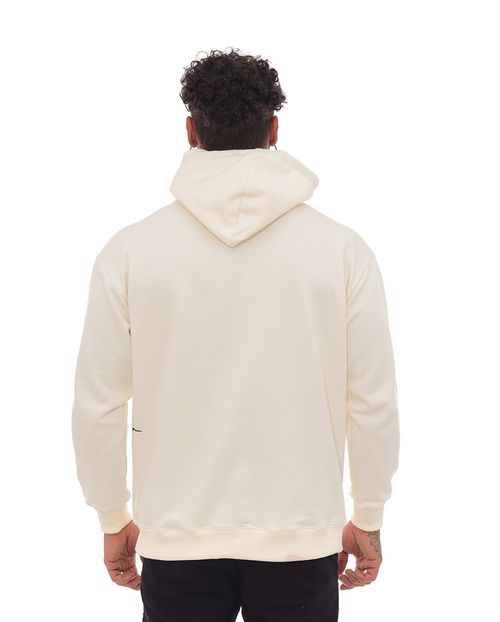 Blusa Moletom Canguru Masculina Bordada Consciencia 80060 Off White