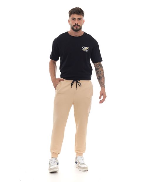 Calça Moletom Jogger Masculina Consciencia 80068 Caqui