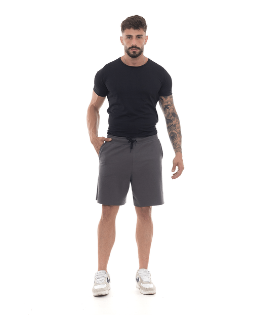 Bermuda Moletom Masculina Básica 80069 Chumbo