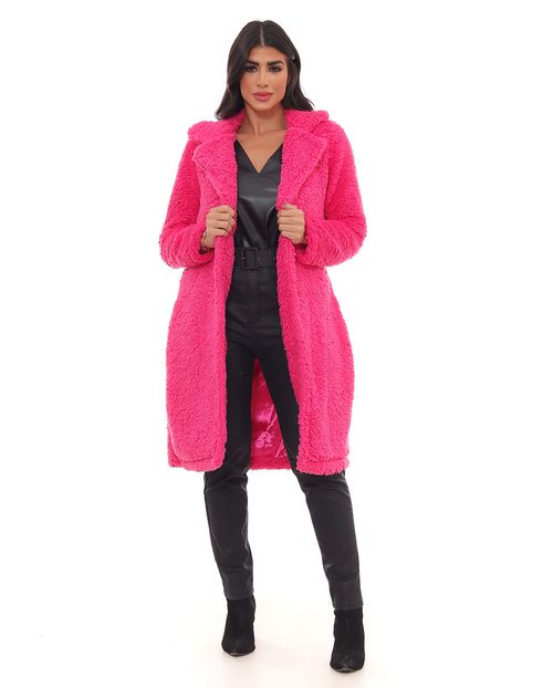 Sobretudo Pelo Sintetico Teddy Feminino 22702 Pink