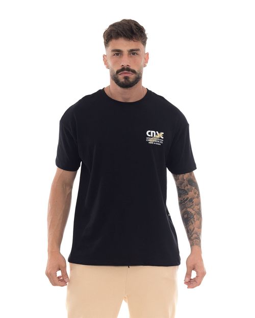 Camiseta Masculina Oversize Estampada 80051 Preto