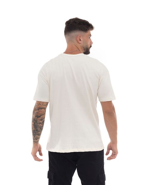 Camiseta Masculina Oversize Estampada 80052 Off White