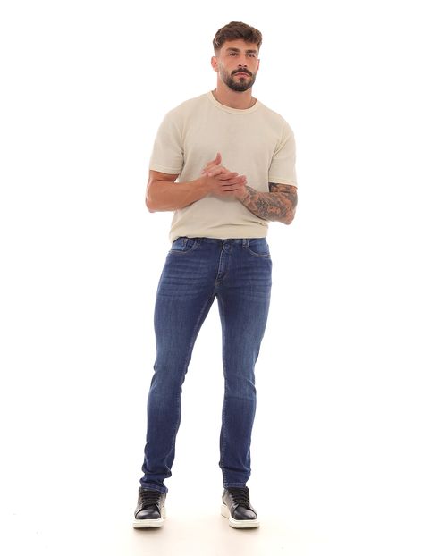 Calça Jeans Masculina Slim Fit Básica 22929 Escura