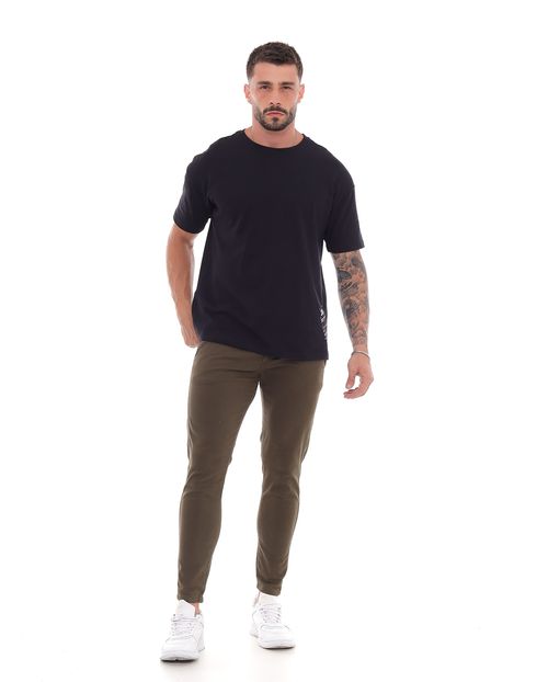 Calça Sarja Chino Skinny Masculina 21933 Verde-Militar