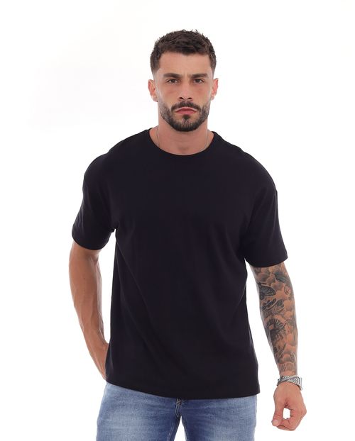 Camiseta Masculina Oversize Estampada 80050 Preto
