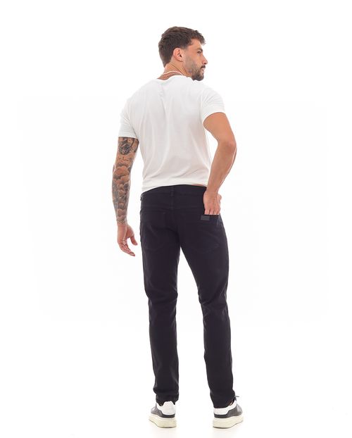 Calça Sarja Masculina Slim Fit Básica 22191 Preto