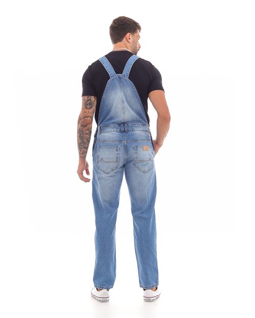 Jardineira Jeans Masculina Básica 23378 Média