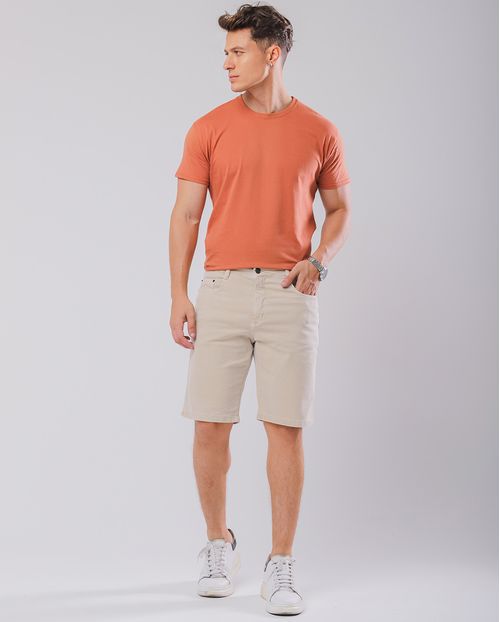Bermuda Sarja Masculina Color 23542 Areia