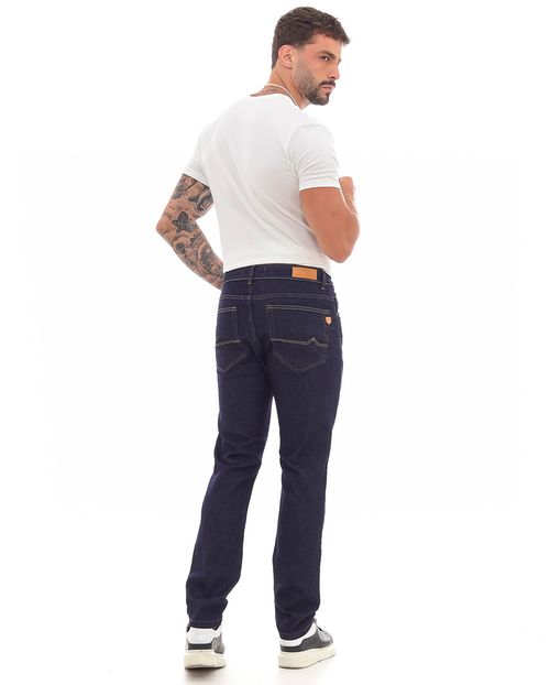Calça Jeans Slim Fit Masculina Básica 23486 Escura