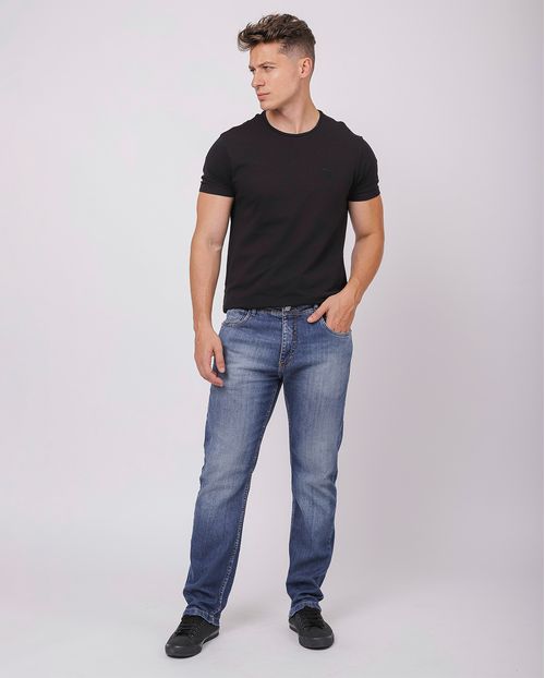 Calça Jeans Slim Fit Masculina Básica 23830 Médio/escuro
