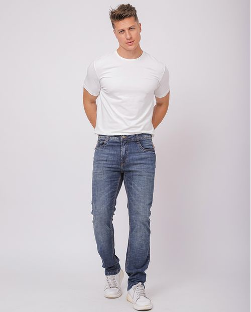 Calça Jeans Slim Fit Masculina com Elastano Básica 23789 Vintage