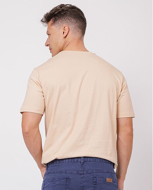 Camiseta Masculina Estampada 80071 Marrom