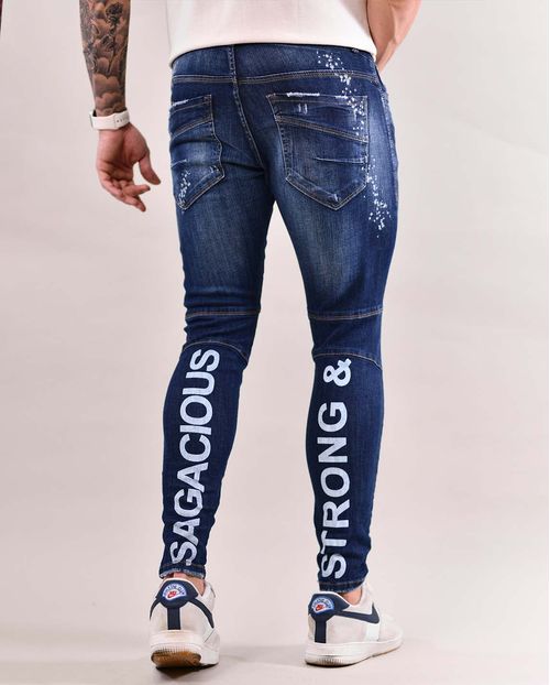 Calça Super Slim Itália C/estampa Na Perna 20838 Unica