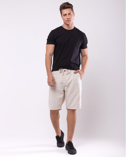 Bermuda Linho Chino Masculina com Cordão 23979 Linho