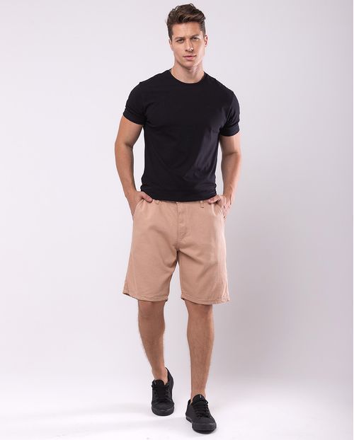 Bermuda Sarja Masculina Chino Básica 24184 Nude