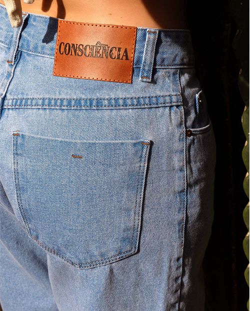 Calça Jeans Reta Straight Feminina Cintura Média Básica 24225 Média