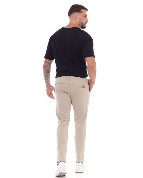 Calça Sarja Chino Skinny Masculina 21933 Areia