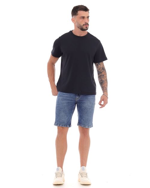 Bermuda Jeans Slim Masculina com Elastano 23239 Média