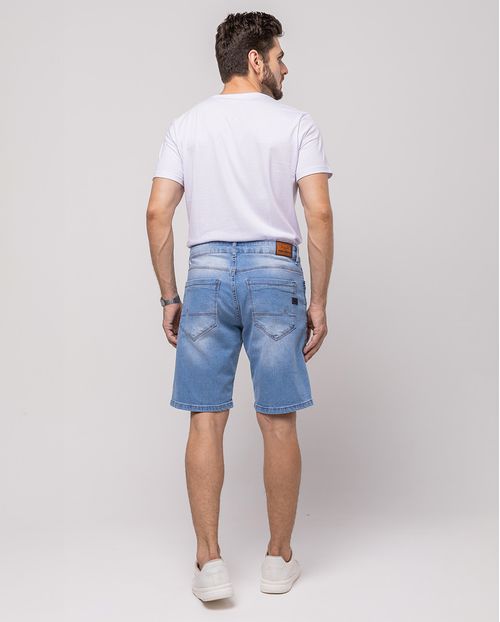 Bermuda Jeans Masculina com Detalhe No Bolso Relógio 24549 Clara