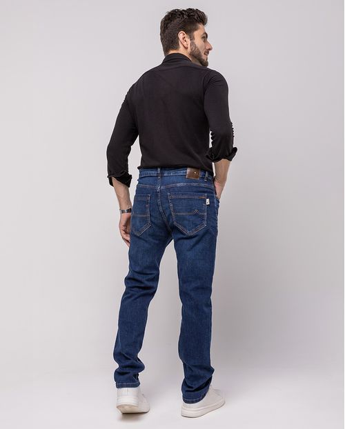 Calça Jeans Slim Fit Masculina 24626 Escura