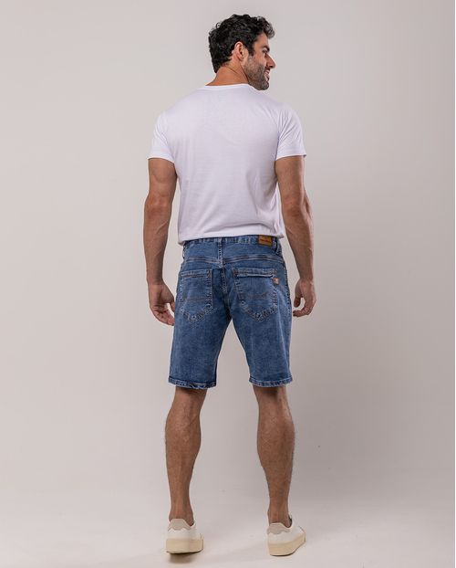 Bermuda Jeans Slim Fit Masculina 24642 Sky