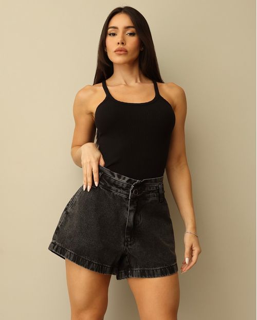 Shorts Jeans Mom Feminino Clochard 25074 Vintage