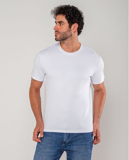 Camiseta Masculina Premium Algodão Peruano 90170  Branco