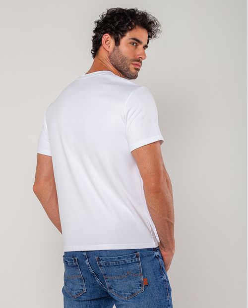 Camiseta Masculina Premium Algodão Peruano 90170  Branco