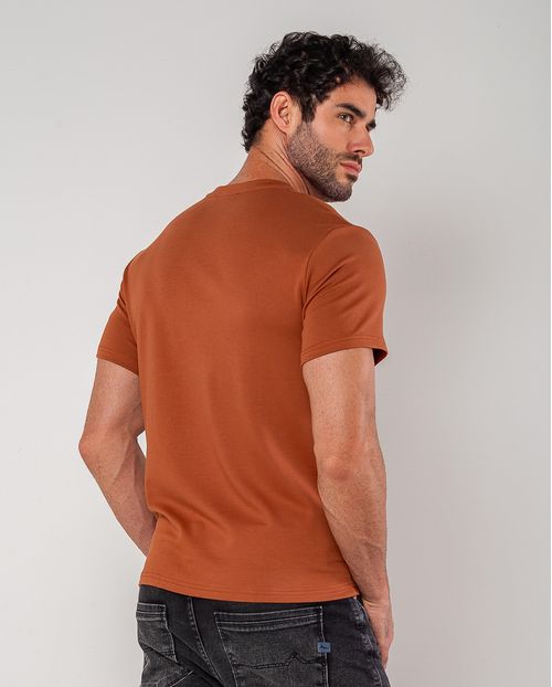 Camiseta Masculina Premium Algodão Peruano 90170  Cafe