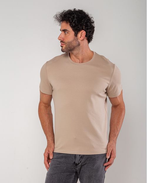 Camiseta Masculina Premium Algodão Peruano 90170  Bege