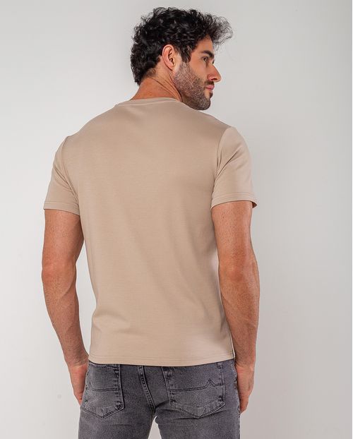 Camiseta Masculina Premium Algodão Peruano 90170  Bege