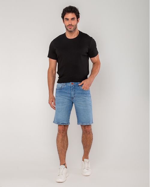 Bermuda Jeans Slim Fit Masculina 25032 Sky Claro