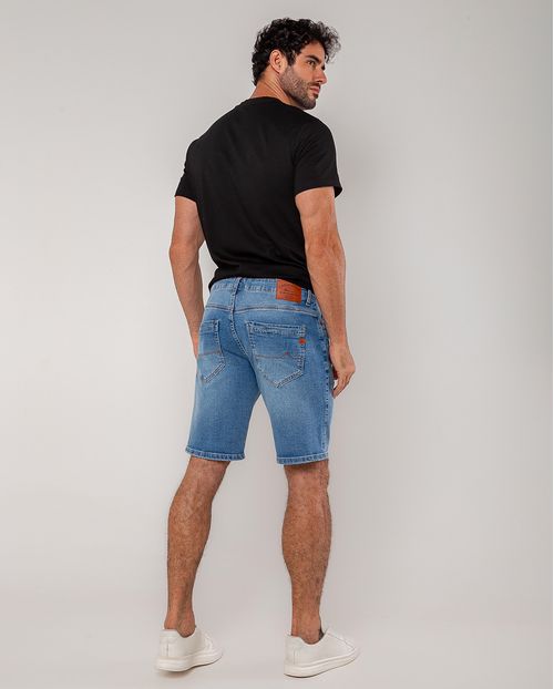 Bermuda Jeans Slim Fit Masculina 25032 Sky Claro