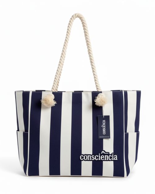 Bolsa Consciência Alça Dupla Algodão Bol02 Azul