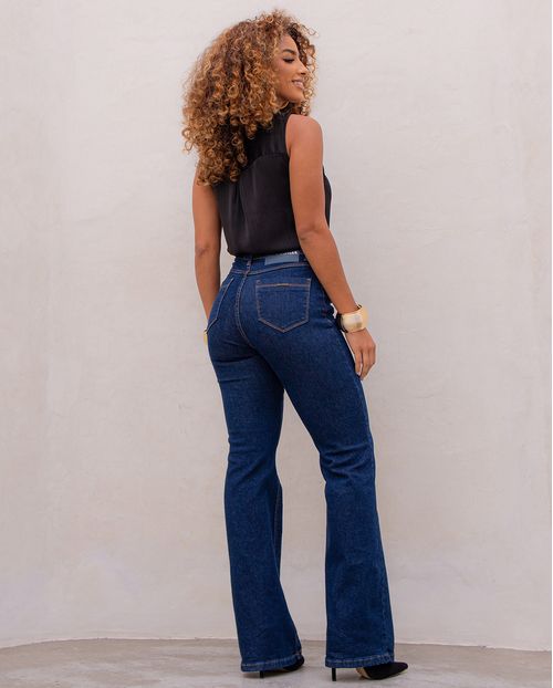Calça Jeans Fem Wide Leg 25121 Amaciado