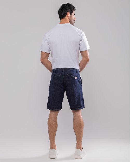 Bermuda Jeans Chino Masculina Básica 23723 Amaciado