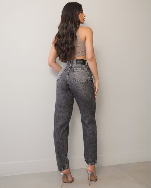 Calça Jeans Mom Feminina Cintura Alta 25118 Vintage